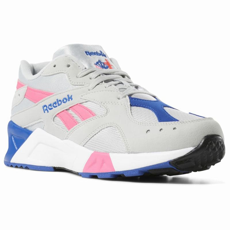 Reebok Aztrek Tenisky Damske - Siva/Ruzove/Kráľovská Modrá/Biele CR1950ID